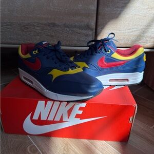 COPY (repost) - Nike Air Max Sneakers - Blue, Yellow, and Red